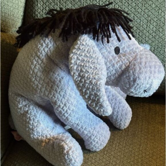 Vtg Disney Store Stuffed Plush Chenille Winnie The Pooh Eeyore Donkey - Picture 2 of 5